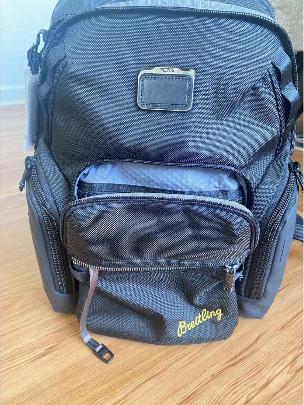 TUMI Breitling Black Backpack Nylon NEW Exclusive for Elite Breitling Customers